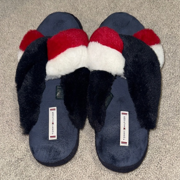 Tommy Hilfiger Multicolor Fuzzy Slippers - Picture 1 of 3
